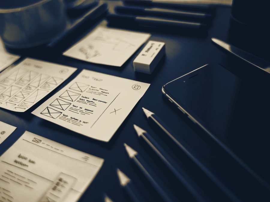 Working notes and documents on a desk