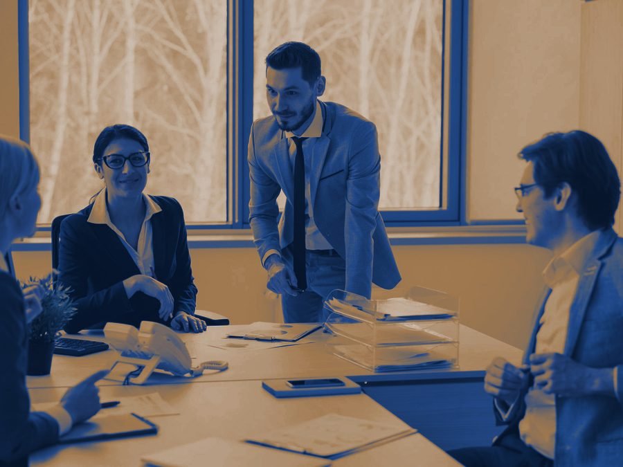 An advisory session with a business owner
